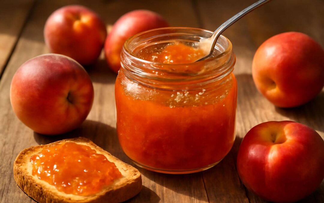 Peaufinez vos petits-déjeuners avec confiture de nectarines, un goût estival en pot