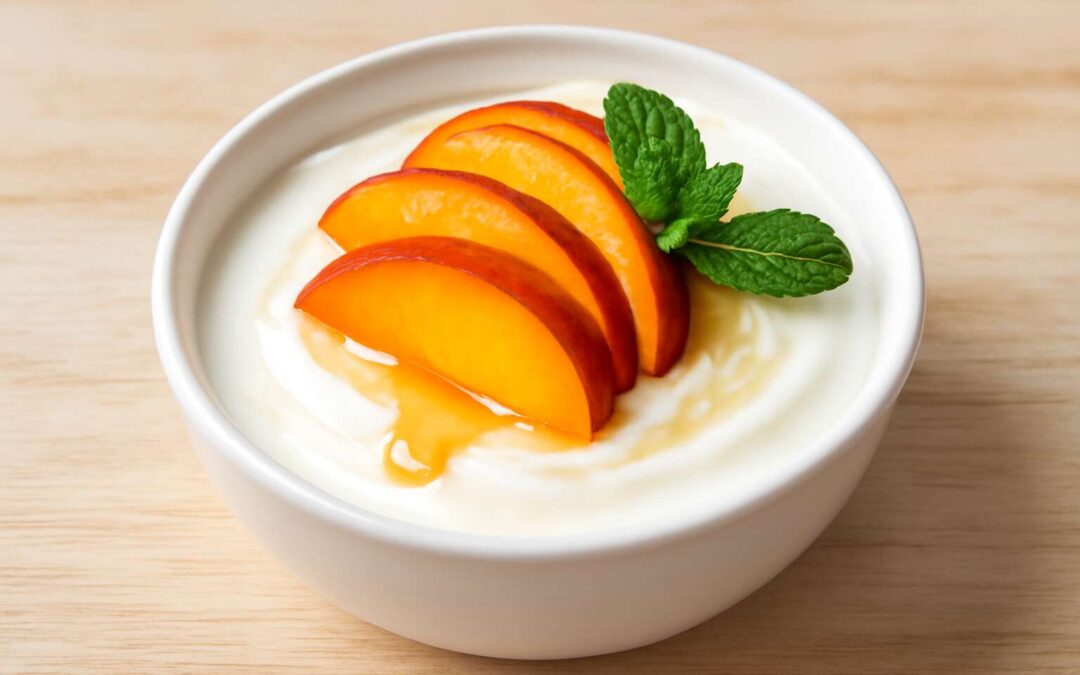 Whip up fresh nectarines and yogurt for a bright, creamy breakfast boost