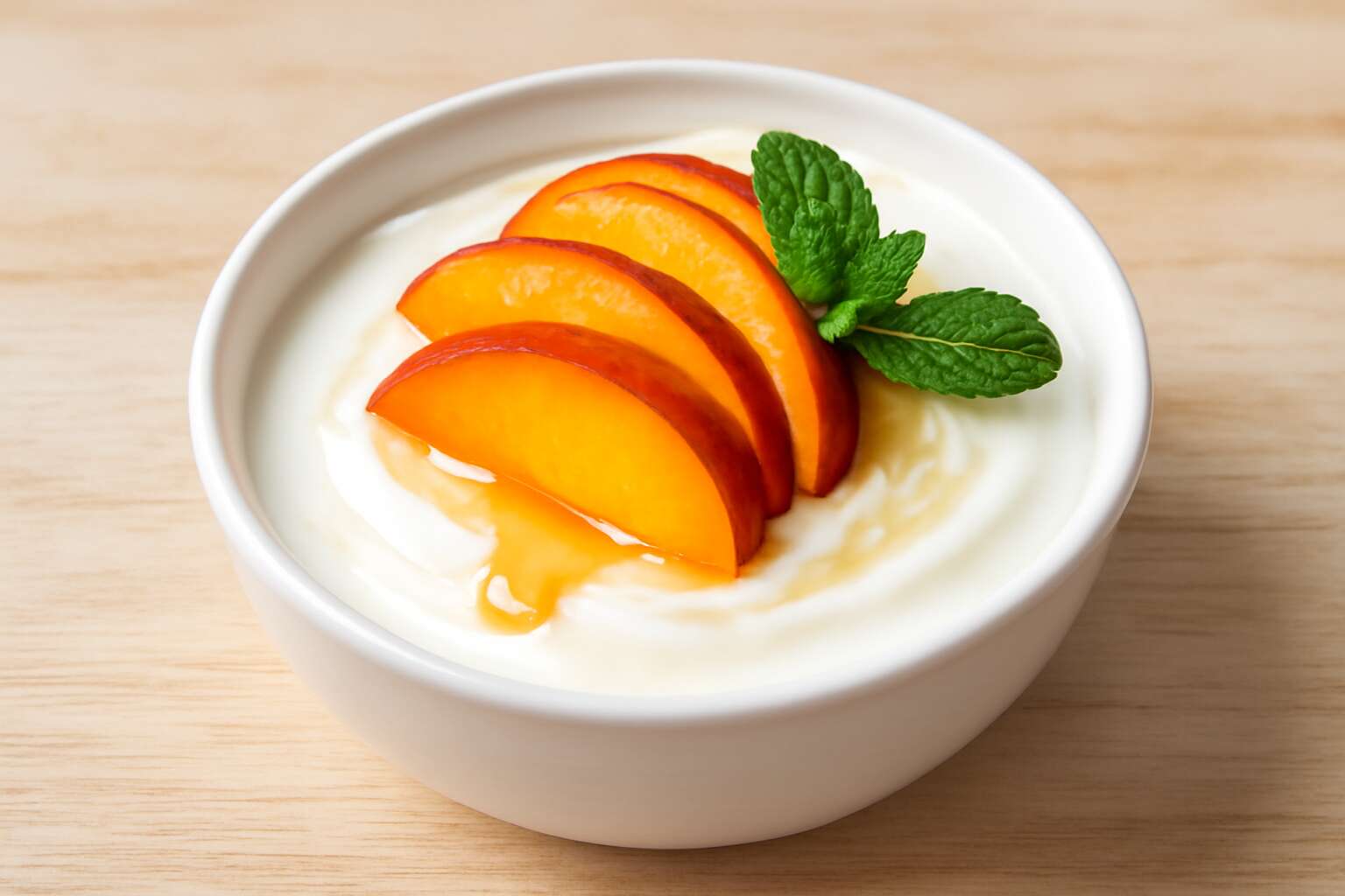 nectarines and yogurt