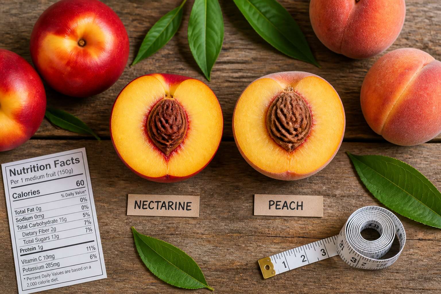 nectarines vs peaches nutrition